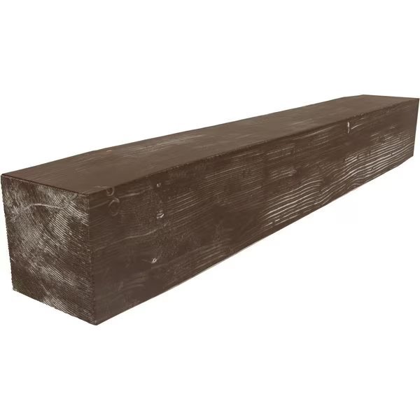 Sandblasted Faux Wood Fireplace Mantel, Vintage Mahogany, 6